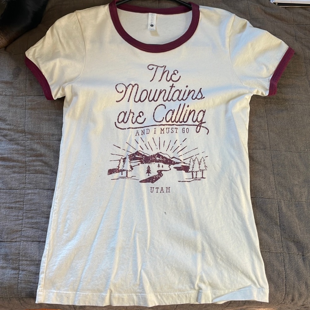 Small Unisex T-Shirt - “The mountains are calling and I must go.”